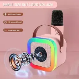 Rosario Bluetooth Speaker with RMS Stereo Sound, Wireless Mic with 4 Voice Converter 5 W Bluetooth Party Speaker image 3