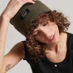 Ribbed Beanie with Logo Patch-15