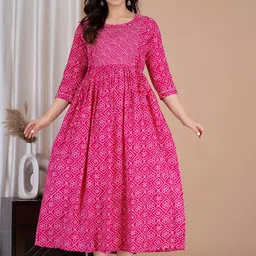 MURLI KURTI Women Printed Mirror Work Anarkali Kurta-picture-10