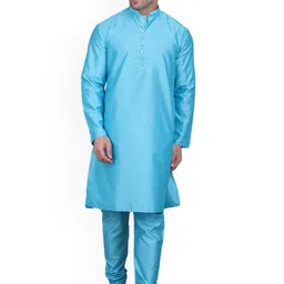 REFULGENT Men Regular Dupion Silk Kurta with Pyjamas-2