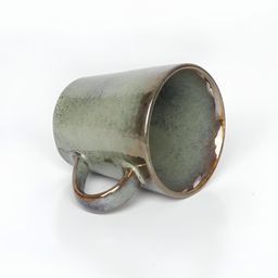 AMALAFIEE CERAMICS Green & Brown Textured Ceramic Glossy Mugs-43
