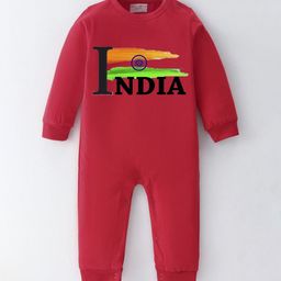 BLUSHES Infants Independence Day Theme Printed Pure Cotton Round Neck Romper-image-37