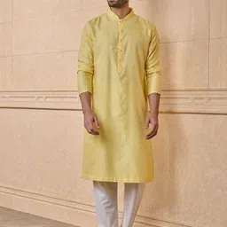 Tasva Men Woven Design Regular Kurta with Trousers-picture-19