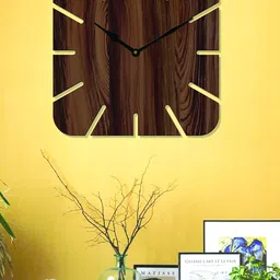 Freny Exim Brown Analogue Wood Wall Clock-46