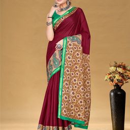 DIVASTRI Floral Designer Bagru Saree-10