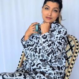 Tura Turi Black Women Printed Shirt Collar Long Sleeves Night suit-image-17