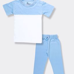 Orange Sugar Unisex Kids Colourblocked T-shirt with Shorts-image-79