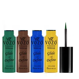 VOZO Set Of 4 Eye Definer Infusion Essential Liquid Eyeliner- 5 ml Each- 05-06-08-10-image-2
