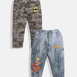 YK X Minute Mirth Boys Pack Of 2 Printed Track Pants & Joggers-image-68