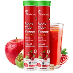 Herbal max Set Of 2 Apple Cider Vinegar Tablets - 15 Effervescent Tablets Each-13