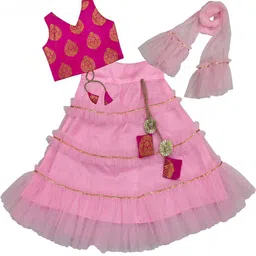 satyamfab Girls Ready to Wear Lehenga & Blouse With Dupatta-image-77