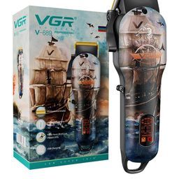 VGR Men Black V-689 Corded-Cum-Cordless Hair Clipper-image-42
