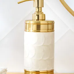 Home Centre Gold-Toned & White Solid Stainless Steel Soap Dispenser270ml-image-26