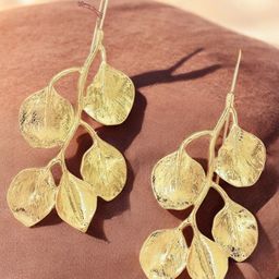 fabula Leaf Shaped Drop Earrings-16