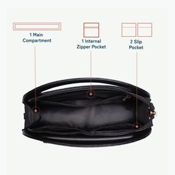 ZOUK Geometric Printed Structured Sling Bag with Applique image 4