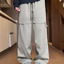 KPOP Men Relaxed Mid-Rise Trousers-picture-19