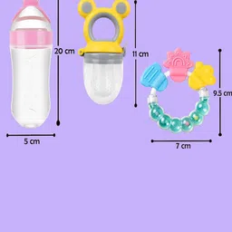 Joy Buzz Set Of 3 Baby Food Feeder Nibbler & Rattle Teether- P03 image 5