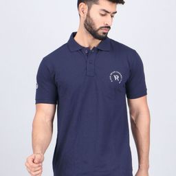 WILD ELEPHANT Men Polo Collar Applique T-shirt-image-46