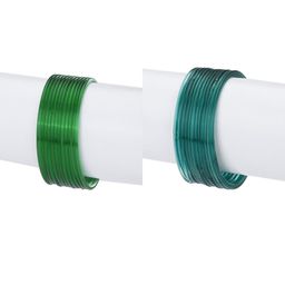 1ST TIME Set Of 24 Green Alloy Bangles-picture-0