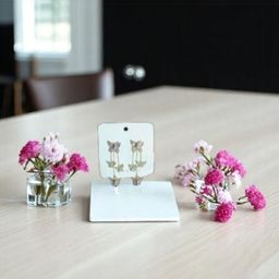 CIKIT Artificial Stones Studded Butterfly Shaped Drop Earrings-image-4