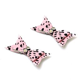 Daizy Girls Set Of 2 Animal Print Bow Hairclip_Baby Pink-image-24