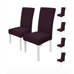 HOUSE OF QUIRK 6-Pcs Maroon Chair Covers-image-61