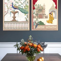 Kotart Brown & Red 2 Piece Wood Birds and Animals Wall Paintings-picture-33