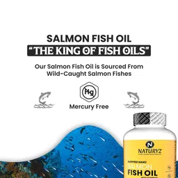 NATURYZ Burpfree Nano Salmon Fish Oil 2000 Mg With Vitamin D3 Softgels - 60 Softgels image 3