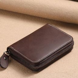 WATCHSTAR Men Zip Detail Leather Card Holder-image-29