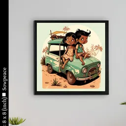 SOWPEACE White & Green 1 Piece Canvas Other Wall Paintings-28