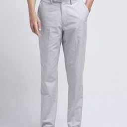 RARE RABBIT Men Zimba Primary Grey Tailored Straight Fit Formal Trousers-image-51