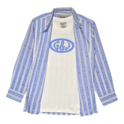 Gini and Jony Boys Comfort Fit Vertical Striped Spread Collar Cotton Casual Shirt-image-62
