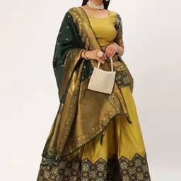 DIVASTRI Semi-Stitched Lehenga & Unstitched Blouse With Dupatta-55