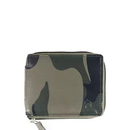 Kara Men Camouflage Printed Zip Detail PU Zip Around Wallet-13