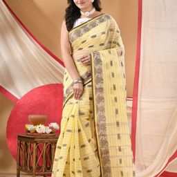 DESH BIDESH Ethnic Motifs Printed Zari Pure Cotton Saree-picture-9