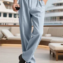 StyleCast x Revolte Men Striped Mid-Rise Trousers-picture-29