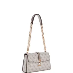 GUESS Printed PU Structured Shoulder Bag with Quilted image 4