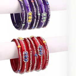 1ST TIME Purple Alloy Bangle-35