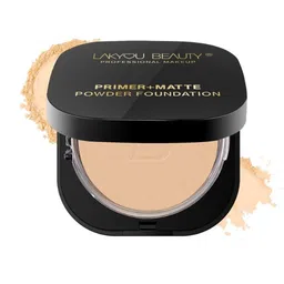 LAKYOU BEAUTY Powder + Matte Compact Powder- 15 g- Natural Nude 04-73