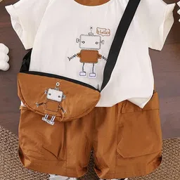 LULU & SKY Boys Printed Pure Cotton T-Shirt With Shorts-picture-26