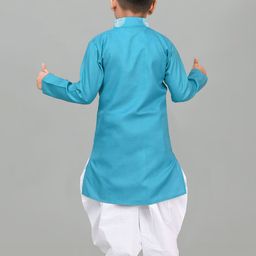 NFC CREATION Boys Floral Printed Regular Thread Work Kurta with Patiala image 4