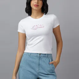 Converse Women Graphic Printed Round Neck T-shirt-image-86