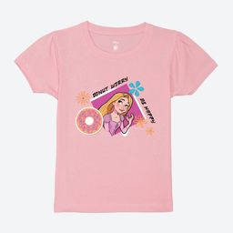 YK Disney Girls Printed Pure Cotton Puff Sleeves Applique Pure Cotton T-shirt-picture-19