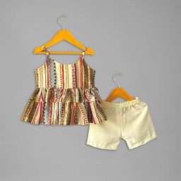 Anneca Girls Printed Tunic with Shorts-image-32