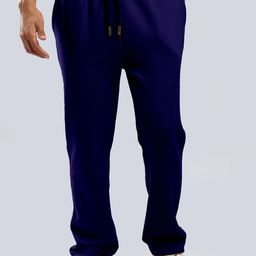 Overlays Men Navy Heavy Weight Straight Fit Jogger-image-84