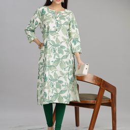 BulBul Floral Printed Round Neck Straight Kurta-picture-32