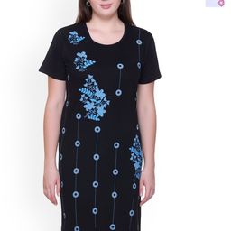 TRUDO Pack Of 2 Printed Pure Cotton Oversized Lounge T-Shirts-image-59