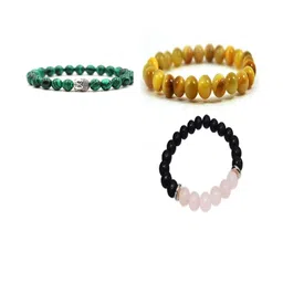 Divine souvenirs Unisex Set Of 3 Artificial Beaded Elasticated Bracelets-picture-27