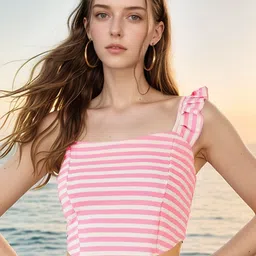 ZYNG Striped Crop Top-47