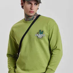Snitch Men Lime Green Graphic Pullover Sweatshirts-picture-27